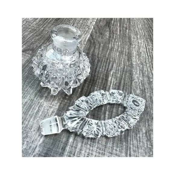 Imperial Glass Art Deco Crystal Vintage 1940's Style Perfume Bottle/Stopper - Picture 4 of 7